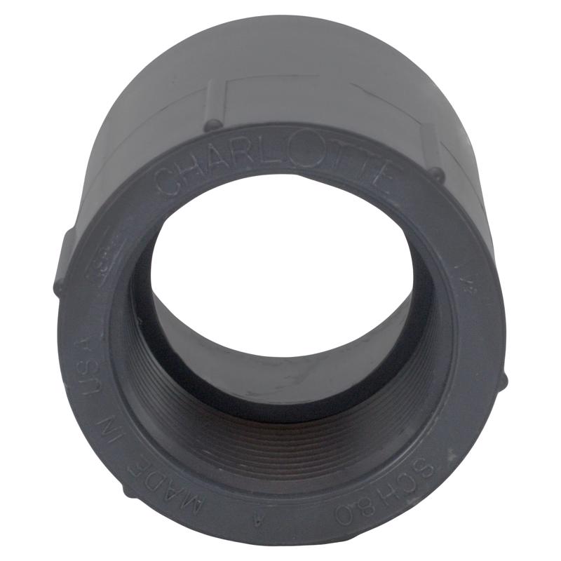 Charlotte Pipe Schedule 80 2 in. Slip X 2 in. D FPT PVC Pipe Adapter 1 pk