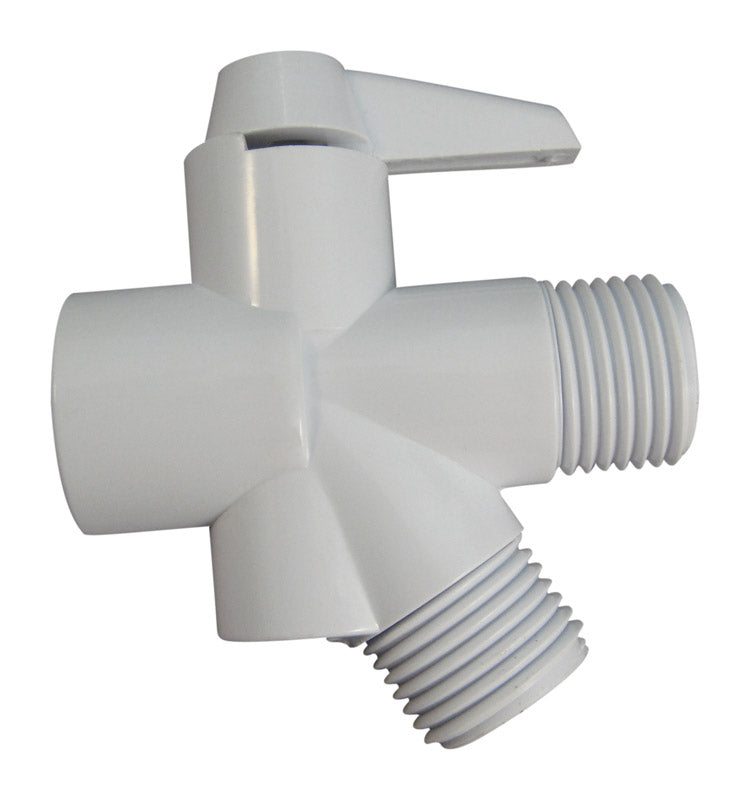 Ace White Plastic Shower Diverter