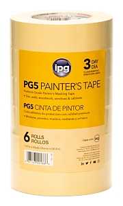 IPG PG5...129R Masking Tape, 60 yd L, 1.41 in W, Paper Backing, Beige