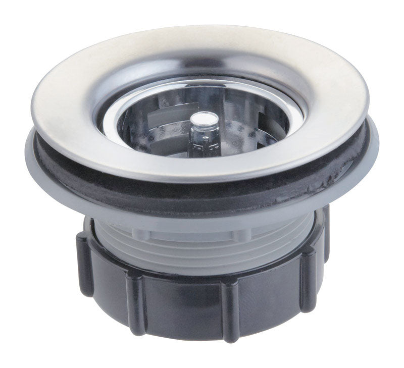 Ace 2-1/2 in. D Chrome Silver Stainless Steel Bar Sink Strainer Basket