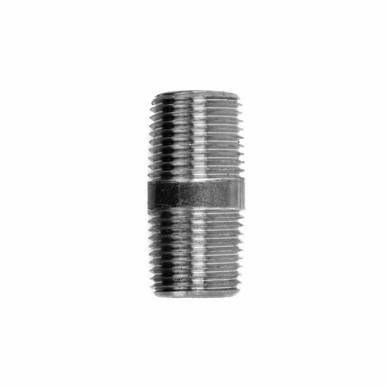 STZ Industries 3/8 in. MIP each X 3/8 in. D MIP Black Steel 1-1/2 in. L Nipple, Pack of 5