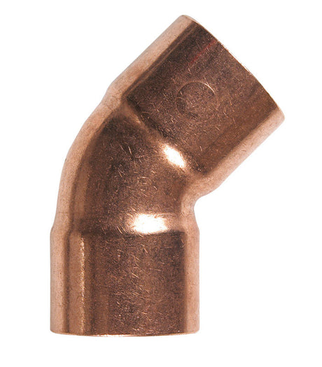 NIBCO 1/2 in. Sweat X 1/2 in. D Sweat Copper 45 Degree Elbow 1 pk