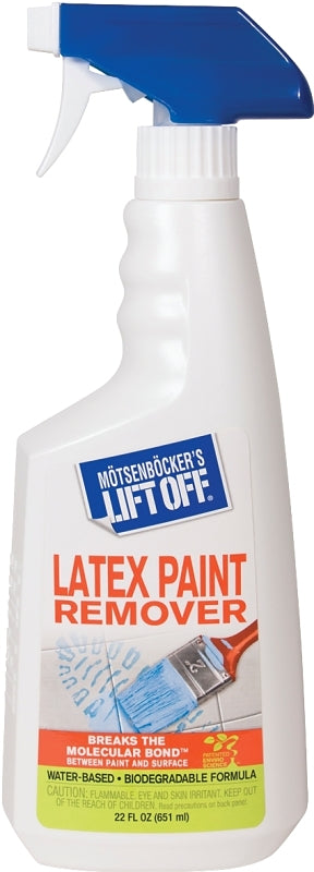 Motsenbocker's Lift Off 413-01 Latex Paint Remover, Liquid, Clear, 22 oz Bottle