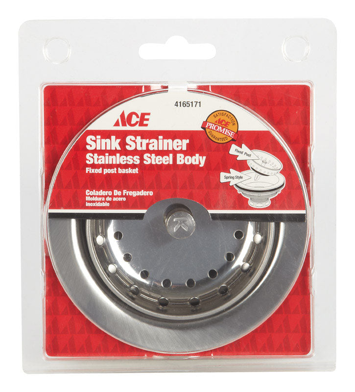 Ace 3-1/2 in. D Stainless Steel Basket Strainer Assembly