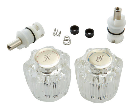 Ace For Delta Clear Sink and Tub and Shower Faucet Rebuild Trim Kit