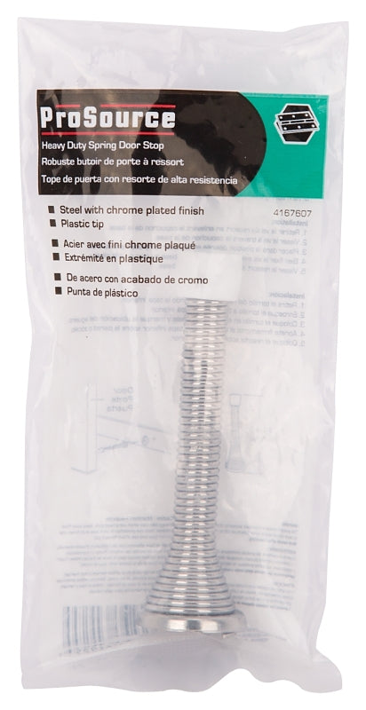ProSource H62-B042-PS Heavy-Duty Spring, 5/16 in Dia Base, 3-1/8 in Projection, Plastic & Steel, Chrome