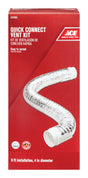 Ace 96 in. L X 4 in. D Silver/White Aluminum Dryer Vent Kit