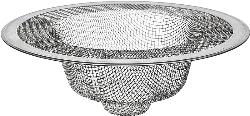 Danco 88822 Mesh Strainer, 4-1/2 in Dia, Stainless Steel, 4-1/2 in Mesh, For: 4-1/2 in Drain Opening Kitchen Sink, Pack of 3