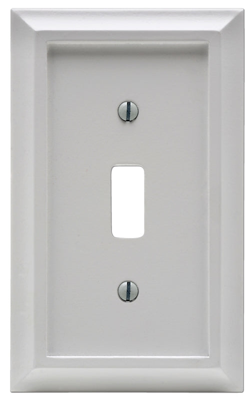 Amerelle 2040TW Wallplate, Decorative, 1-Gang, Wood, White, Pack of 4