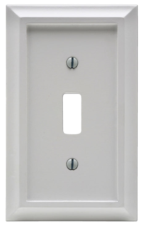 Amerelle 2040TW Wallplate, Decorative, 1-Gang, Wood, White, Pack of 4