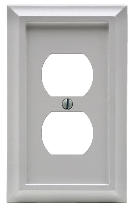 Amerelle Deerfield Series 2040DW Wallplate, Wood, White, Pack of 4