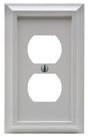 Amerelle Deerfield Series 2040DW Wallplate, Wood, White, Pack of 4