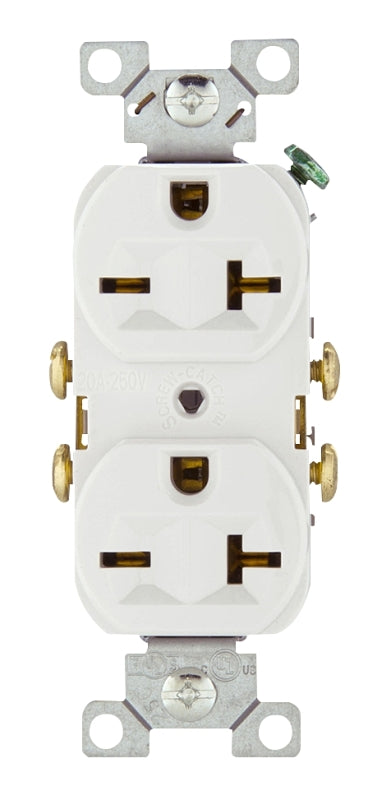 RECEPTACLE DPX COMM WHITE 20A