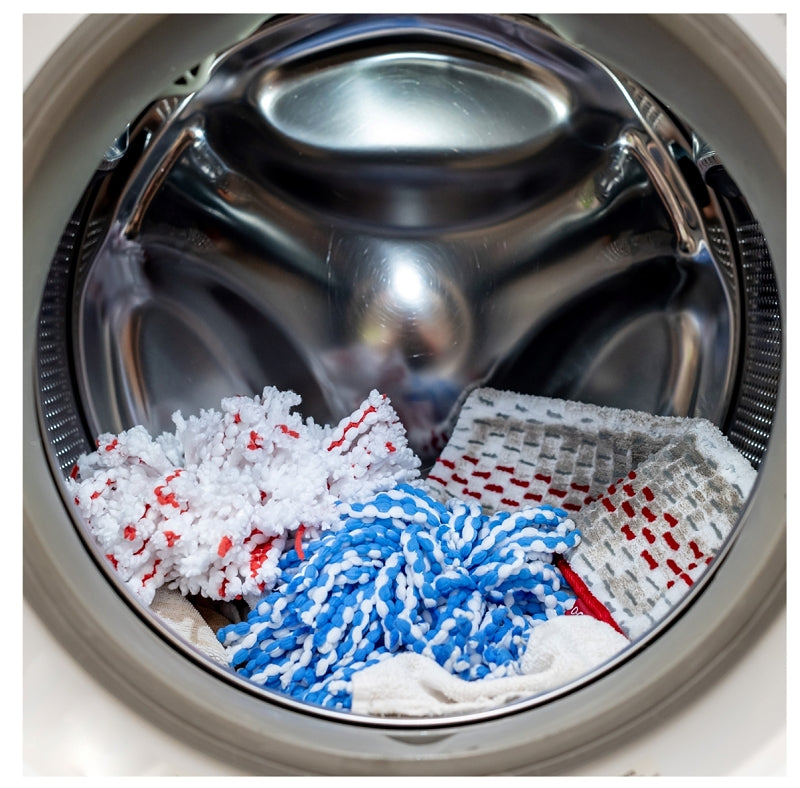 O-Cedar 168738 Rinse Clean Mop Refill, Microfiber, Blue/White