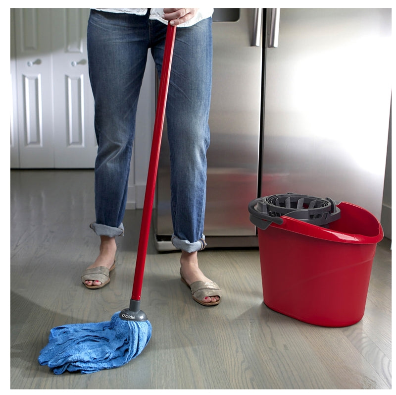 O-Cedar 133582 Mop, Microfiber Mop Head, Carbon Steel Handle