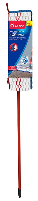 O-Cedar 138000 Flip Mop with Telescopic Handle, Chenille/Microfiber Head, Metal Handle, Blue