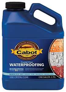 Cabot 140.0001000.007 Waterproofer, Liquid, Crystal Clear, 1 gal, Pack of 4