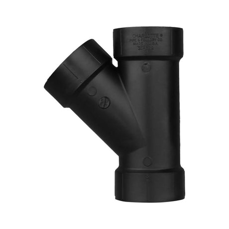 Charlotte Pipe 3 in. Hub X 3 in. D Hub ABS Wye