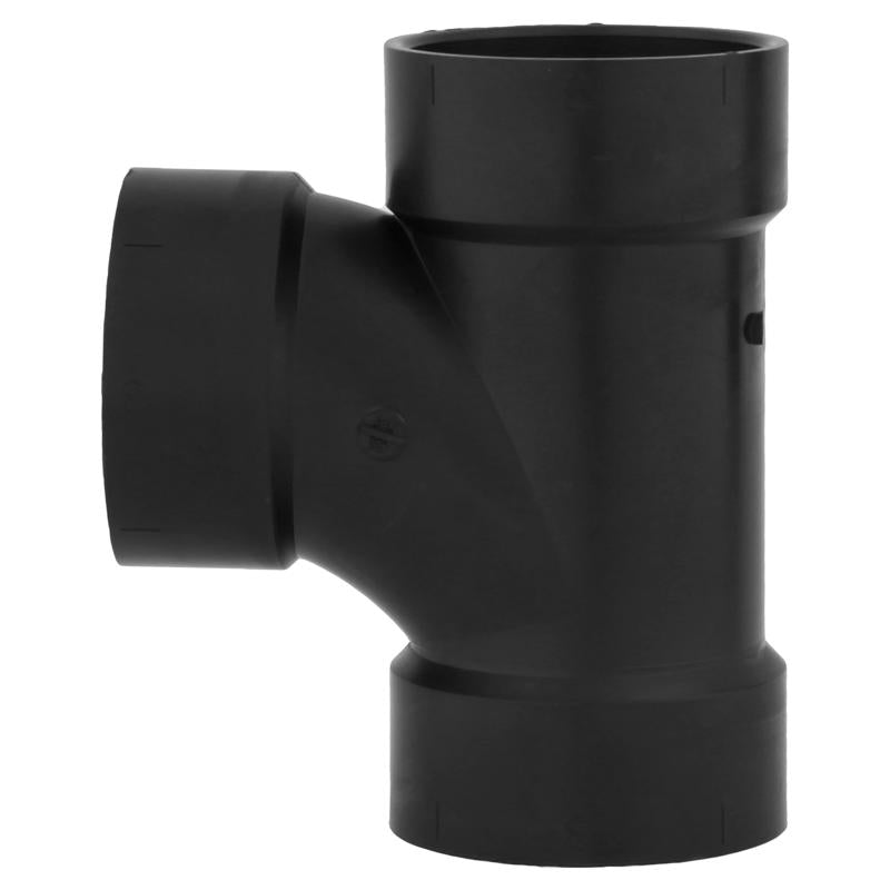 Charlotte Pipe 3 in. Hub X 3 in. D Hub ABS Sanitary Tee