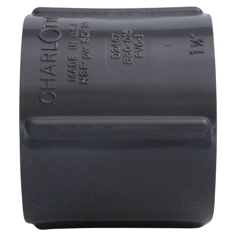 Charlotte Pipe Schedule 80 1-1/4 in. FPT X 1-1/4 in. D FPT PVC Coupling 1 pk