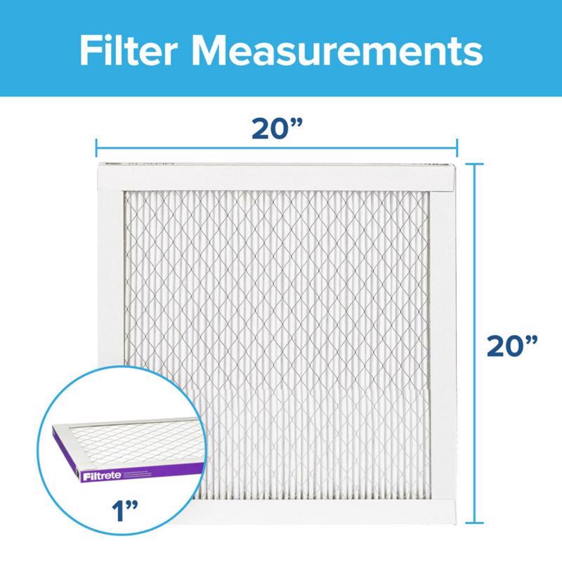 Filtrete 20 in. W X 20 in. H X 1 in. D 1500 MPR Pleated Allergen Air Filter 1 pk, Pack of 4