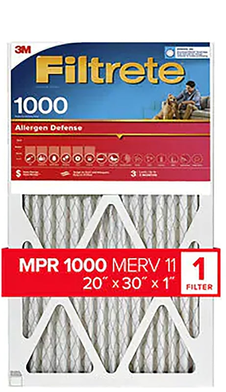 Filtrete 9822DC-6 Air Filter, 30 in L, 20 in W, 11 MERV, 1000 MPR, Pack of 4