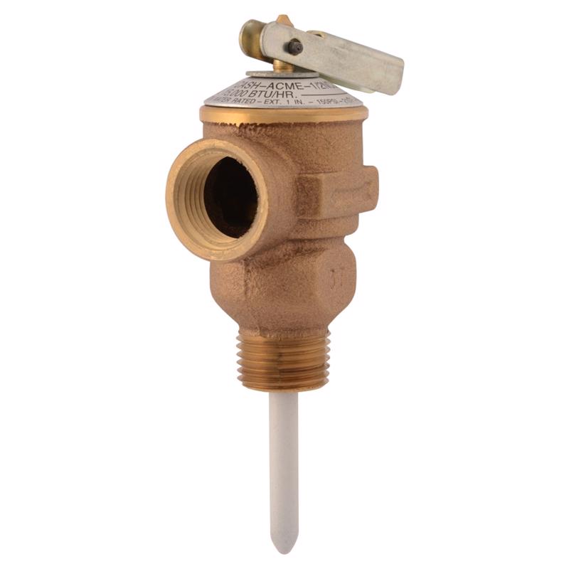 Cash Acme 1/2 in. Bronze Temperature and Pressure Relief Valve