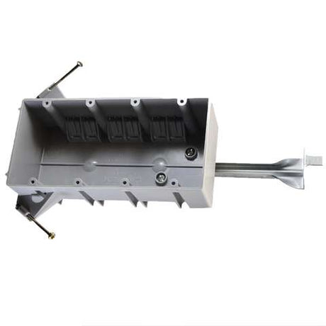 Cantex EZ Box New Work 55 cu in Rectangle PVC 4 gang Outlet Box Gray