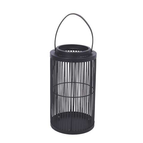 Luminous Garden Black Plastic 14 in. H Lantern, Pack of 2
