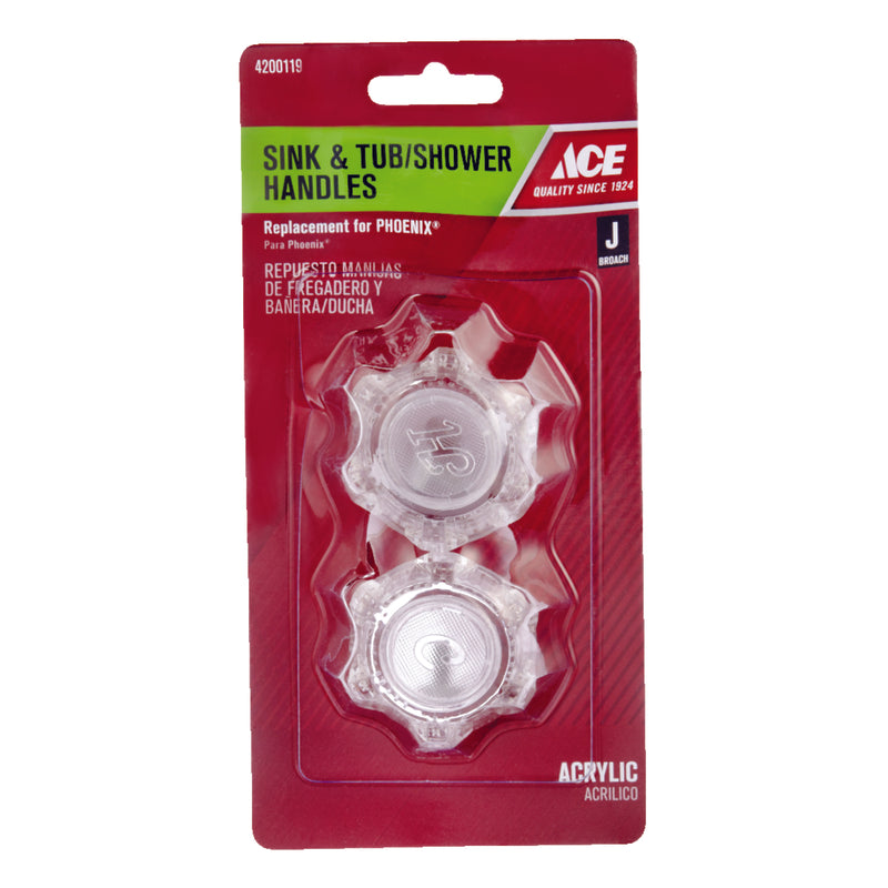Ace For Phoenix Clear Bathroom, Tub and Shower Faucet Handles