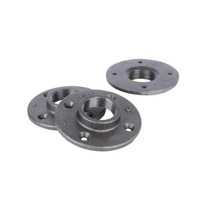 STZ Industries 1/4 in. FIP each Black Malleable Iron Floor Flange