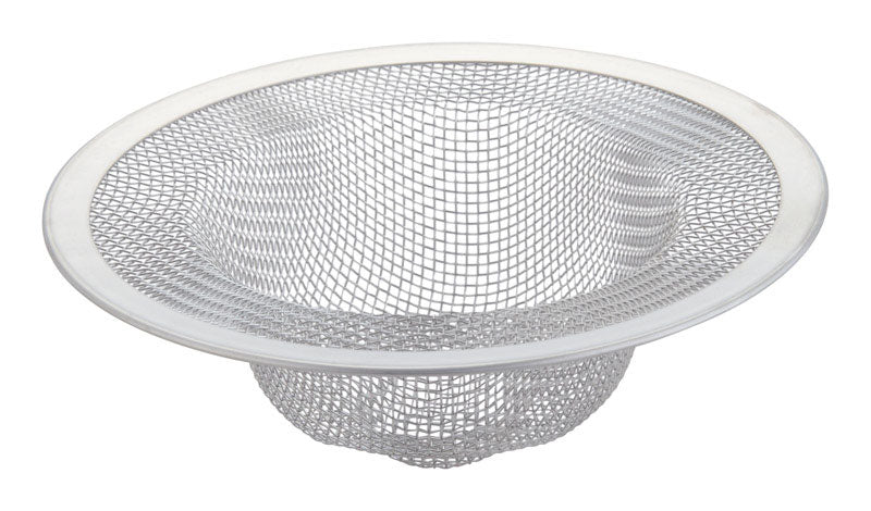 Ace 4-3/8 in. D Chrome Silver Stainless Steel Mesh Strainer