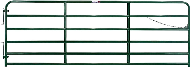 Tarter 2GGCH8 Safety Gate, 8 ft W Gate, 52 in H Gate, Steel Frame, Green