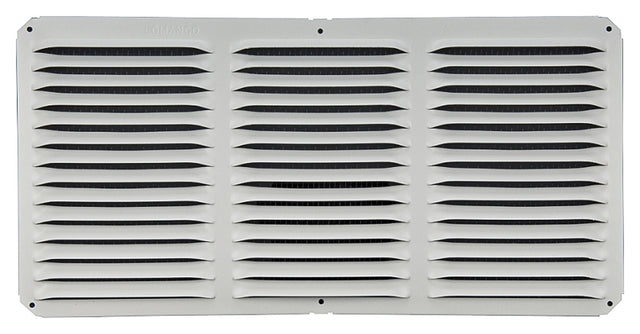 Lomanco LomanCool C816W Cornice Vent, 8 in L, 16 in W, 65 sq-ft Net Free Ventilating Area, Aluminum, White, Pack of 12