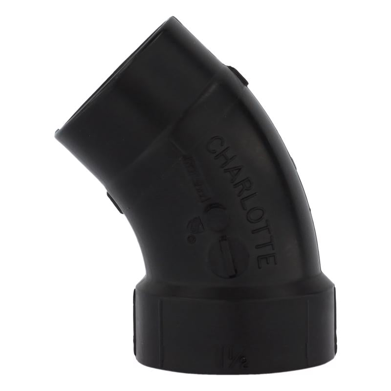 Charlotte Pipe 1-1/2 in. Hub X 1-1/2 in. D Spigot ABS 40 Degree Street Elbow