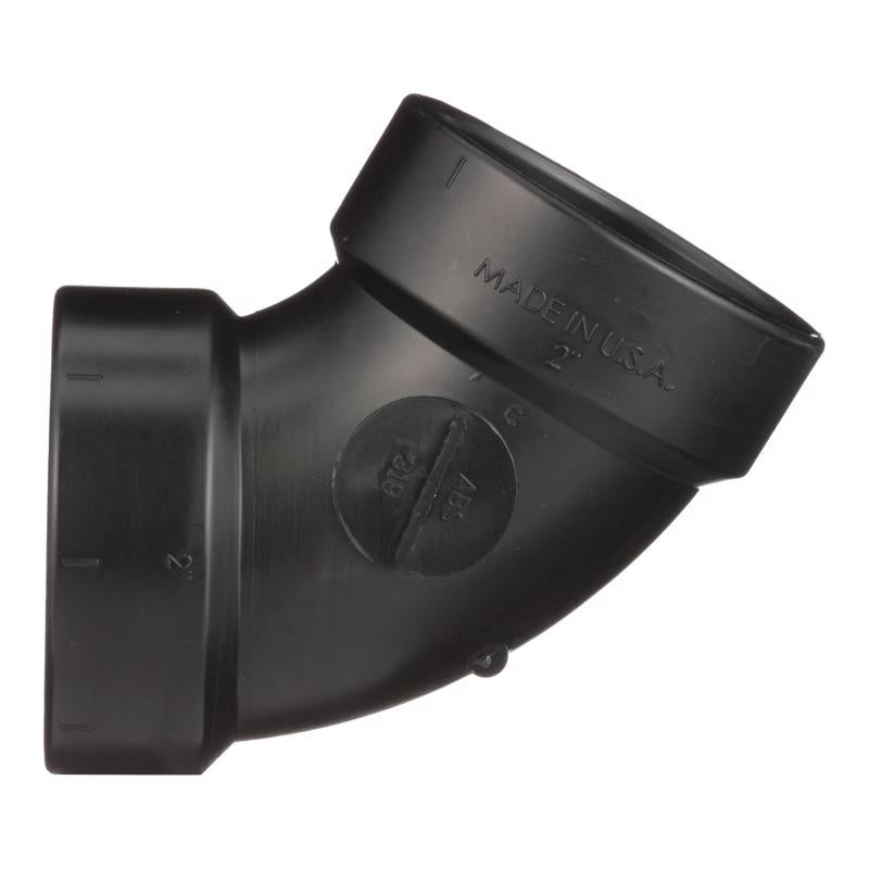 Charlotte Pipe 2 in. Hub X 2 in. D Hub ABS 60 Degree Elbow
