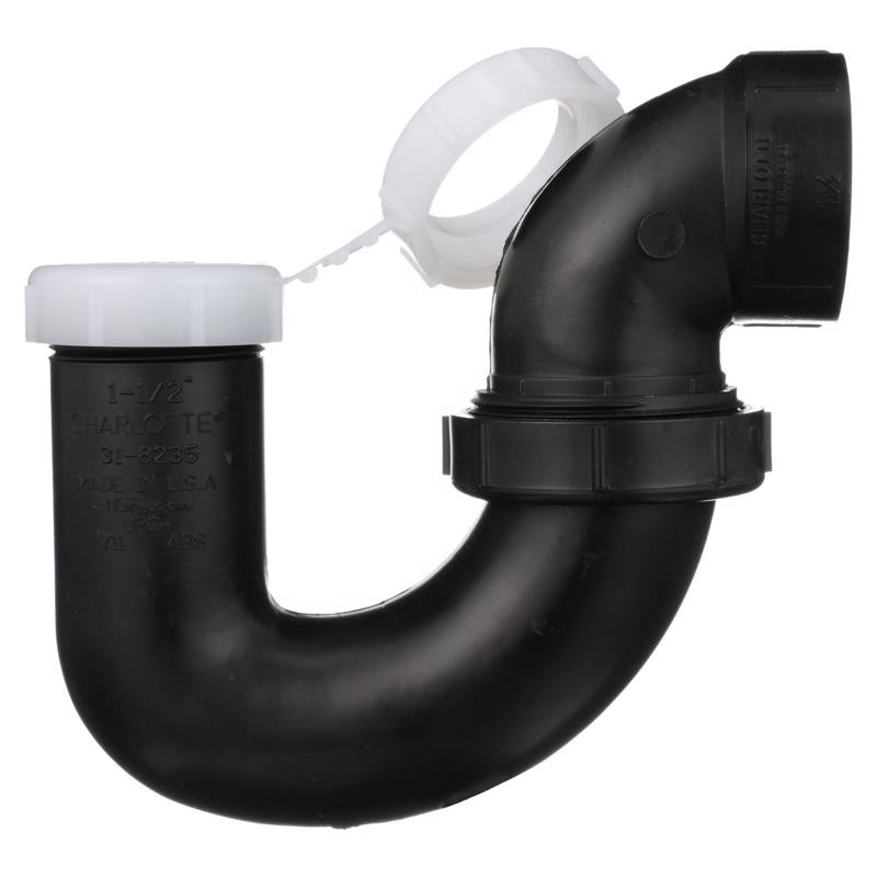 Charlotte Pipe 1-1/2 in. Slip X 1-1/2 in. D Hub ABS P-Trap