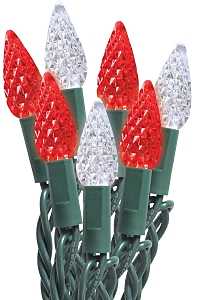 Sylvania 29559 String Lights, 50-Lamp, C6, Candy Cane, 20,000 hrs Average Life, 11 ft L