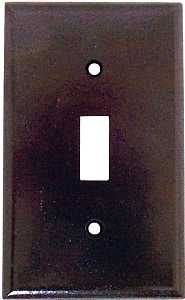 Eaton Wiring Devices 2134B-BOX Wallplate, Standard-Size, 4-1/2 in L, 2-3/4 in W, 1-Gang, Thermoset, Brown, High-Gloss, Pack of 25