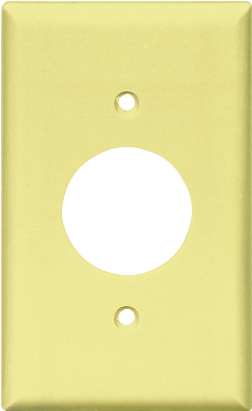 Eaton Wiring Devices 2131V-BOX Single Receptacle Wallplate, 4-1/2 in L, 2-3/4 in W, 1 -Gang, Thermoset, Ivory, Pack of 25