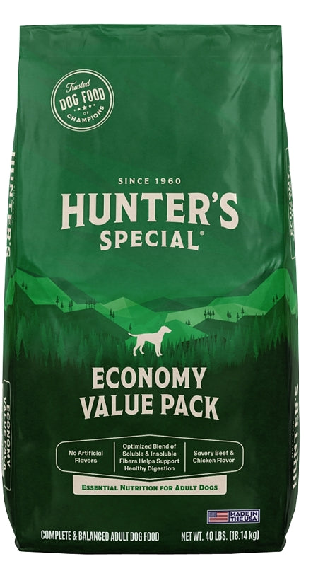 Hunter's Special 10183 Dog Food, Beef, Chicken, All, 40 lb Bag