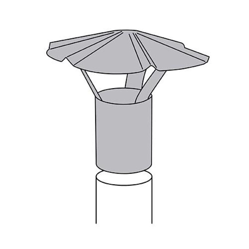 Imperial 7 in. Galvanized Steel Chimney Cap, Pack of 4