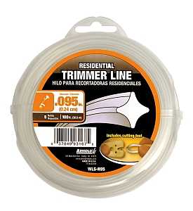 Arnold WLS-H95 Trimmer Line, 0.095 in Dia, 100 ft L, Nylon