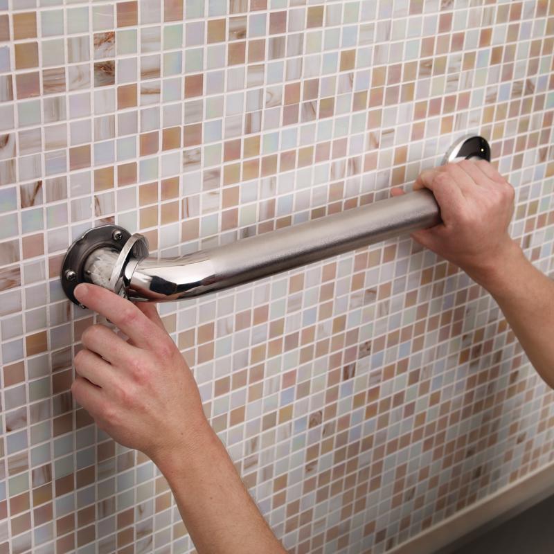 Delta 24 in. L ADA Compliant Peened Stainless Steel Grab Bar