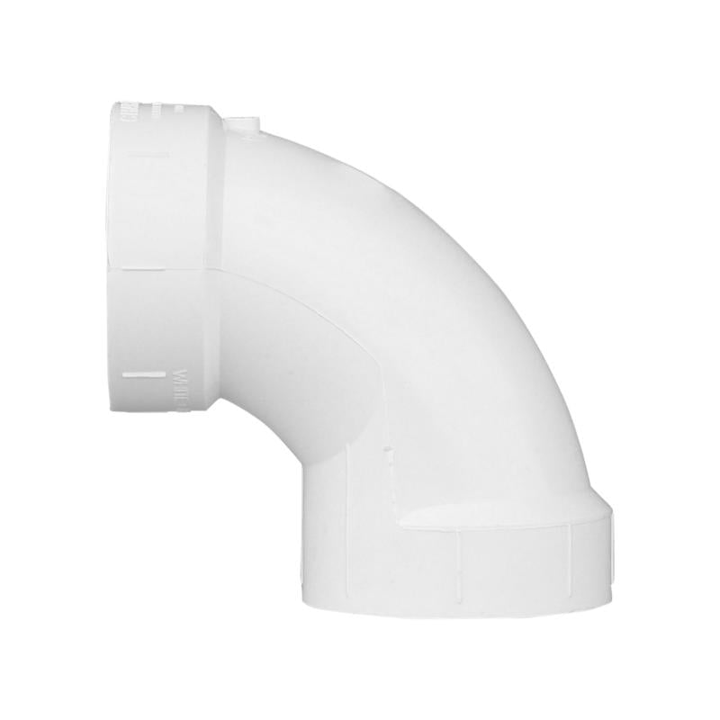 Charlotte Pipe Schedule 40 2 in. Hub X 2 in. D Hub PVC Elbow 1 pk