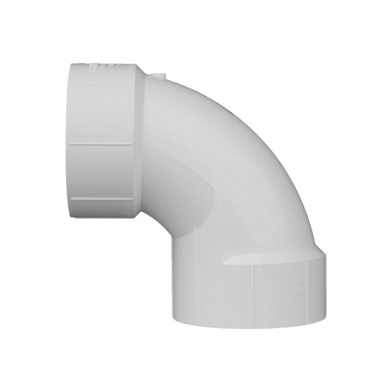 Charlotte Pipe Schedule 40 3 in. Hub X 3 in. D Hub PVC Elbow 1 pk