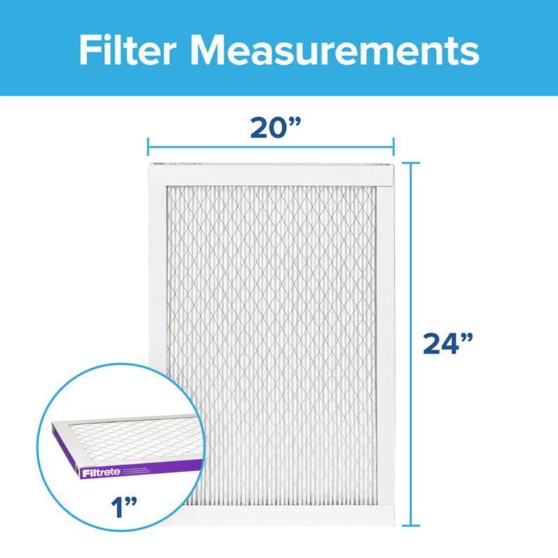 Filtrete 20 in. W X 24 in. H X 1 in. D 1500 MPR Pleated Air Filter 1 pk, Pack of 4