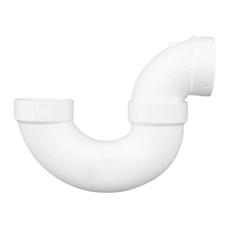 Charlotte Pipe Schedule 40 2 in. Hub X 2 in. D Hub PVC P-Trap 1 pk, Pack of 10