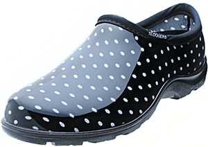 Sloggers 5113BP-06 Comfort Rain Shoes, 6 in, Black/White, Plastic Upper