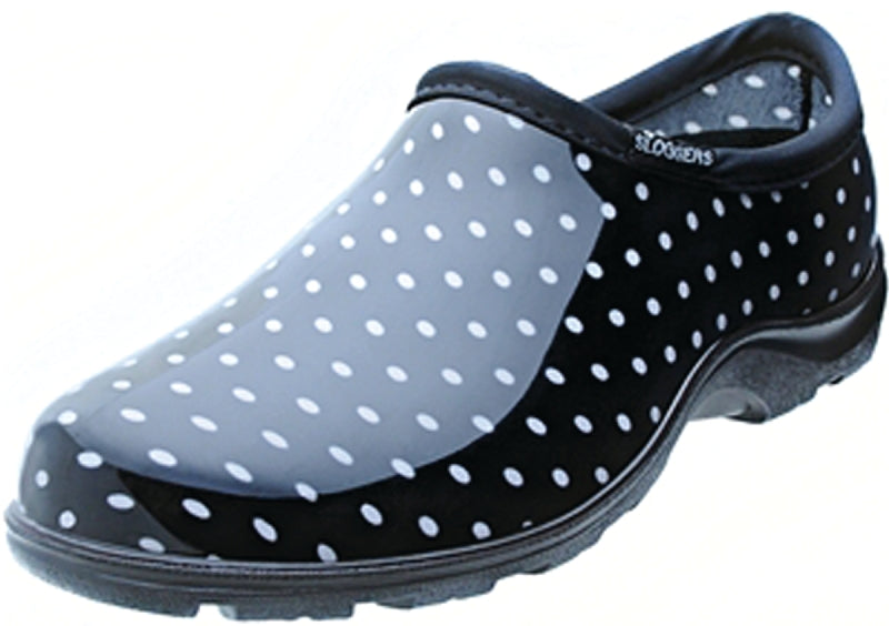Sloggers 5113BP-09 Comfort Rain Shoes, 9 in, Black/White, Plastic Upper